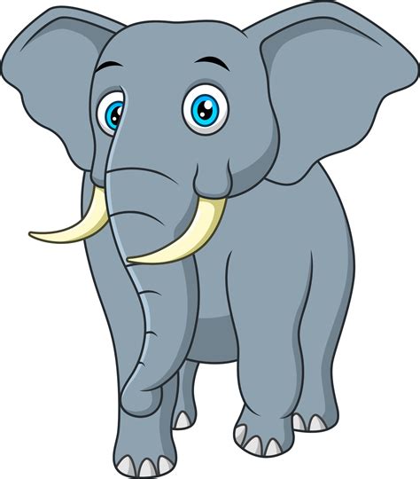 Vector cartoon cute elephant walking 6124321 Vector Art at Vecteezy