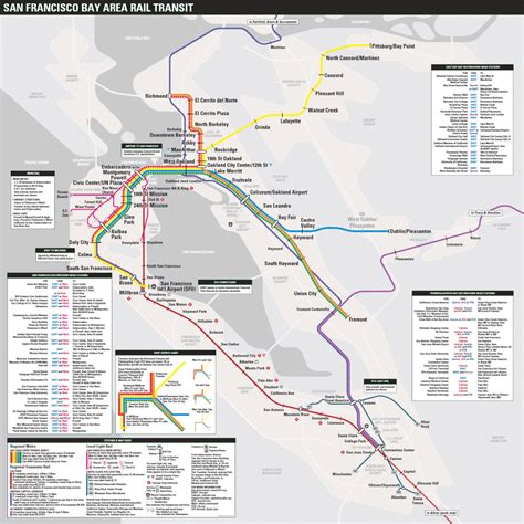 San Francisco Metro Map Map Travel Holiday Vacations