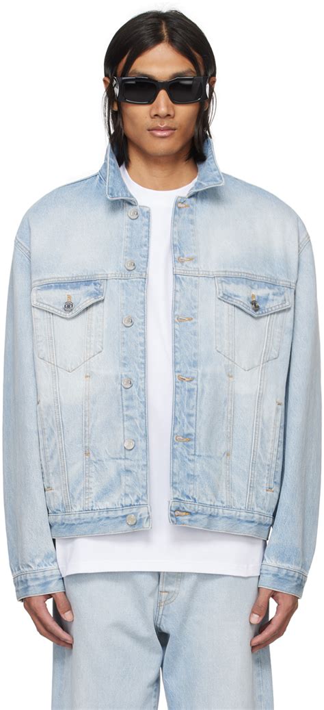 Vtmnts Blue Embroidered Denim Jacket Ssense