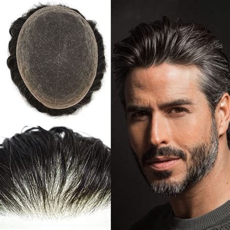 Amazon Hair Wonders Mens Toupee Hair Piece Full Swiss Lace Toupee