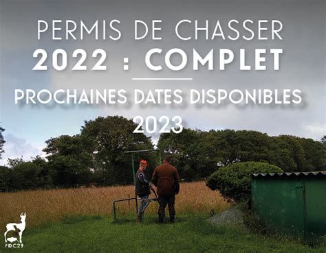 PERMIS DE CHASSER 2022 COMPLET Fédération départementale des