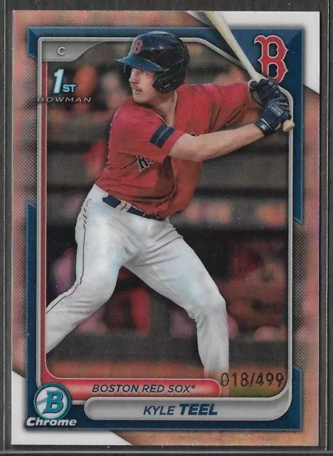 R Fracteur Chrome Kyle Teel Bowman Bcp St Red Sox Rc Sharp