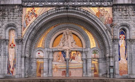 Fresco At Sanctuaire De Notre Dame De Lourdes The Sanctuary Of Our