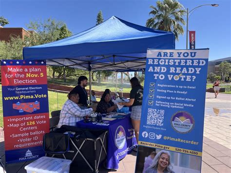 A Joint Effort Pima County Elections And Recorders Office Table On Ua