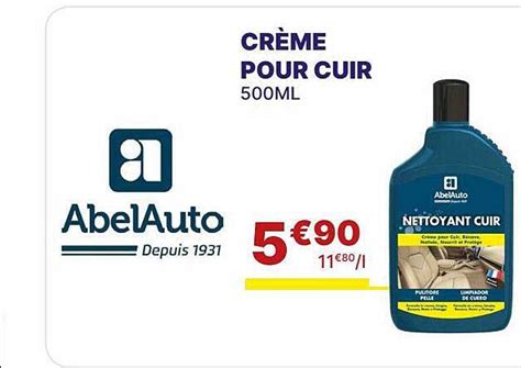 Promo Crème Pour Cuir Abelauto chez Carter Cash iCatalogue fr