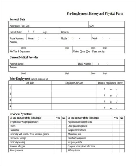 Free 35 Employment Form Samples In Pdf Ms Word Excel