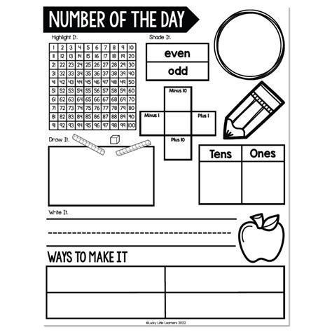 Classroom Setup Math Bulletin Number Of The Day Lucky Little Learners