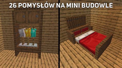 26 POMYSŁÓW na NIESAMOWITE MINI BUDOWLE w MINECRAFT YouTube