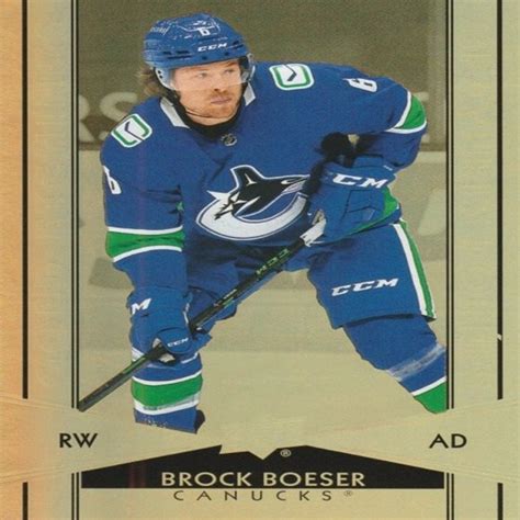 Upper Deck Toys Brock Boeser Canucks 2222 Tim Hortons Gold Etchings