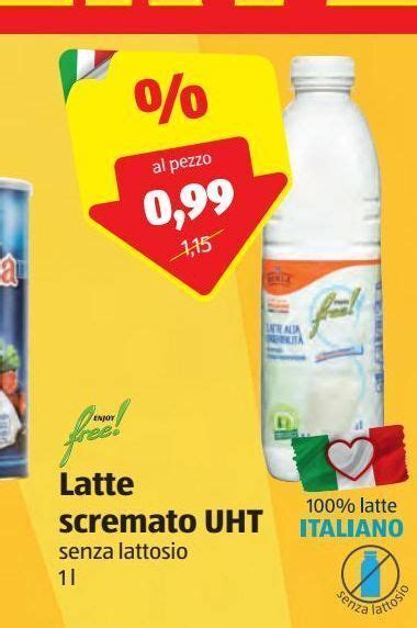 Offerta Latte Scremato Senza Lattosio L Nel Volantino Di Aldi