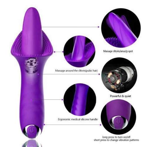 Clit Licking Vibrator Tongue Oral Massager G Spot Dildo Adult Sex Toys