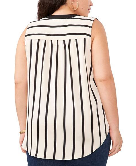 Vince Camuto Plus Size V Neck Sleeveless Blouse Macys