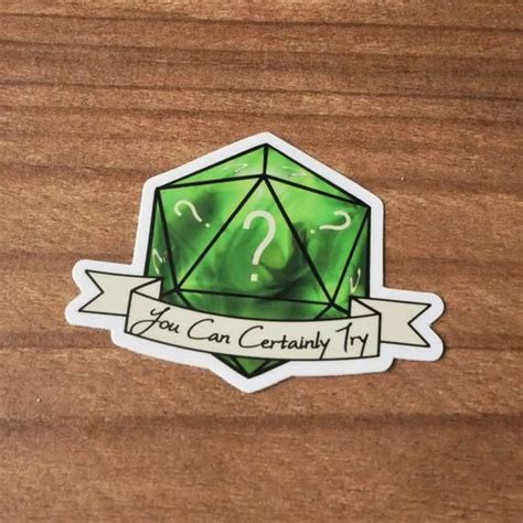 D20 Sticker Vinyl Dice Sticker Dnd Sticker You Can Certainly Try