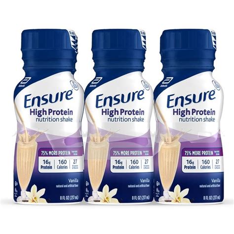 Ensure High Protein Nutrition Shake Vanilla Ready To Drink Bottles 48