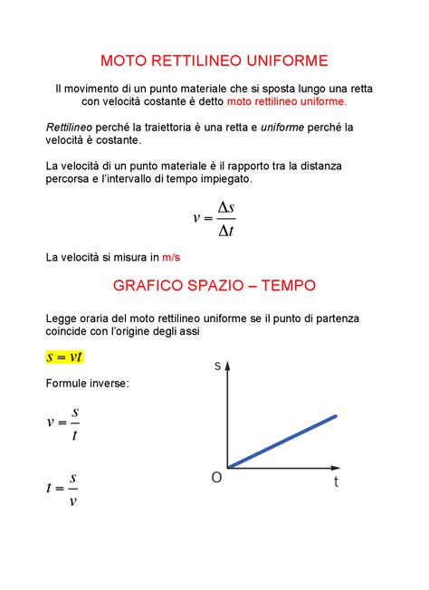 Chi Slealt Stesso Esercizi Sul Moto Rettilineo Uniforme E