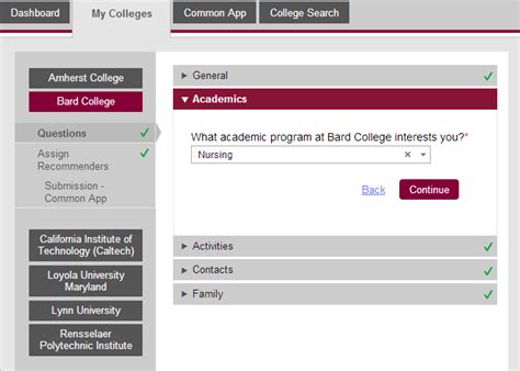 submitting   common app part  bright
