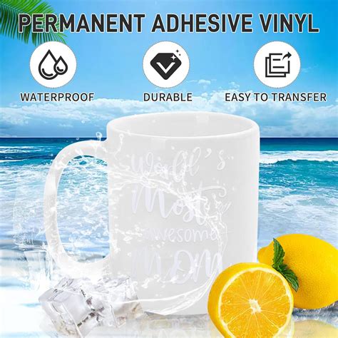 Imodeur Vinilo Permanente Blanco Mate Para Cricut Rollo De Vinilo