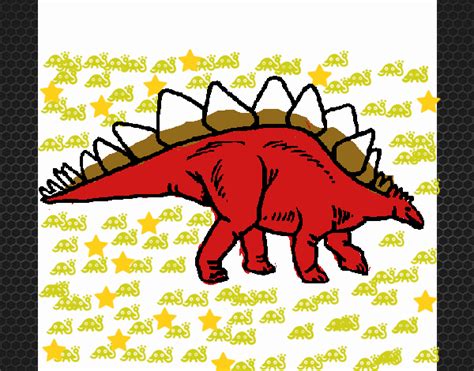 Dibujo De Stegosaurus Pintado Por En Dibujos Net El D A A Las