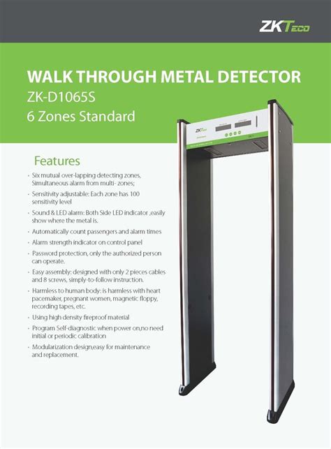 Zk Teco Walk Through Metal Door Detector Model Zk D S At Rs