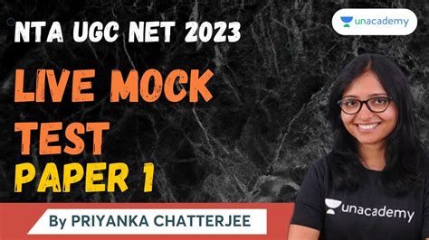 Live Mock Test Paper Nta Ugc Net Priyanka Chatterjee