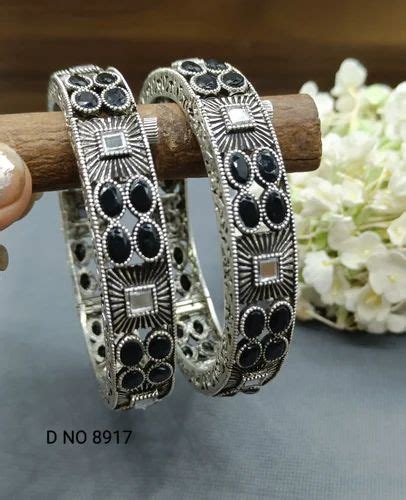 Fashion Oxidised German Silver Bangles Sku 8917 D2 At Rs 820 00