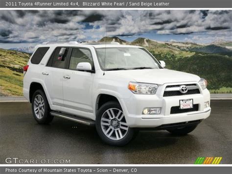 Blizzard White Pearl 2011 Toyota 4runner Limited 4x4 Sand Beige