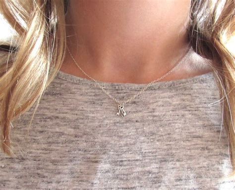 Keys Necklace Tiny Silver Keys Necklace Sterling Silver Key