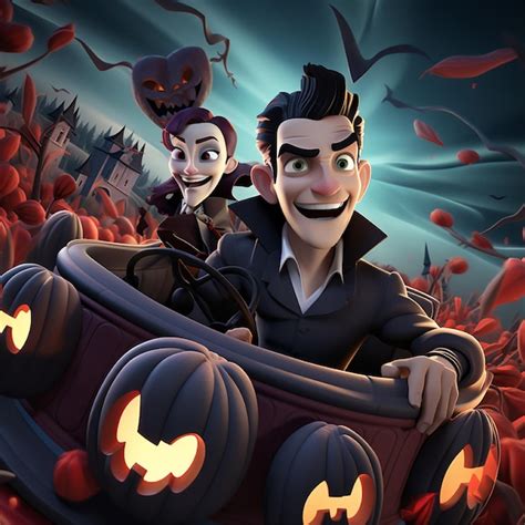 Premium Ai Image Vampire Adventures Unleashed 3d Halloween Vacation