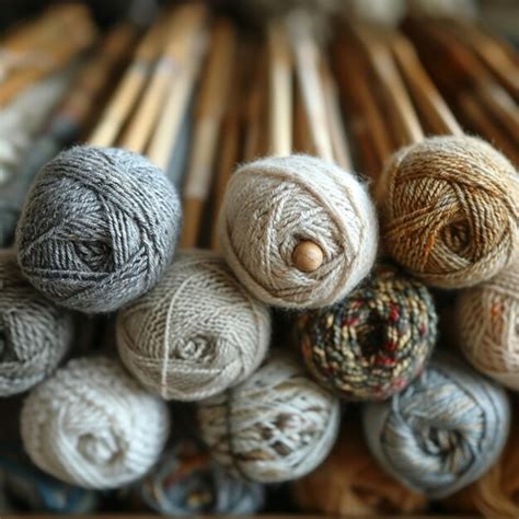 Premium Photo Closeup Of Knitting Needles And Wool