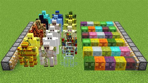 X100 Minecraft Golem And All Slimes Combined YouTube