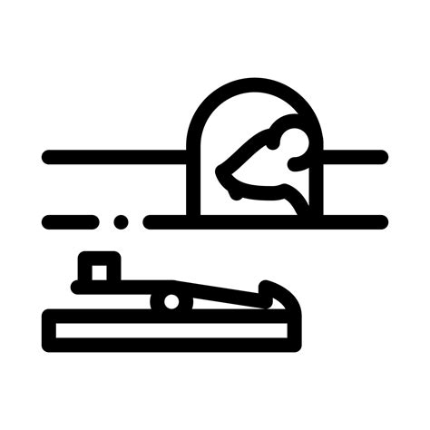 Mousetrap Icon Vector Outline Illustration Vector Art At Vecteezy