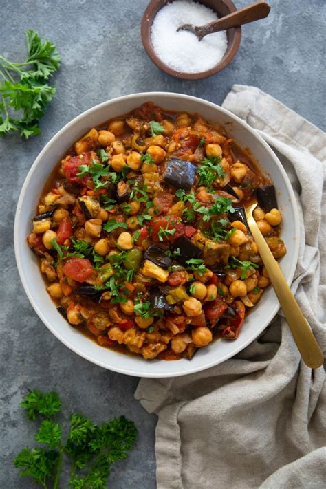 Vegan Eggplant Chickpea Stew Recipe Unicorns In The Kitchen