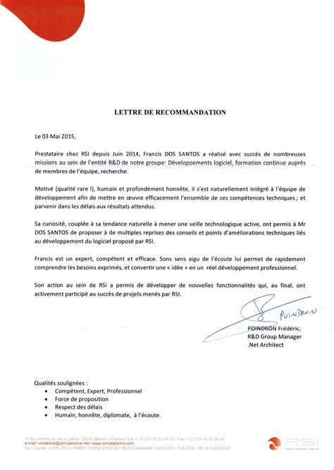 Exemple De Lettre De Recommandation Pour Un Master 2 Exemples De Cv