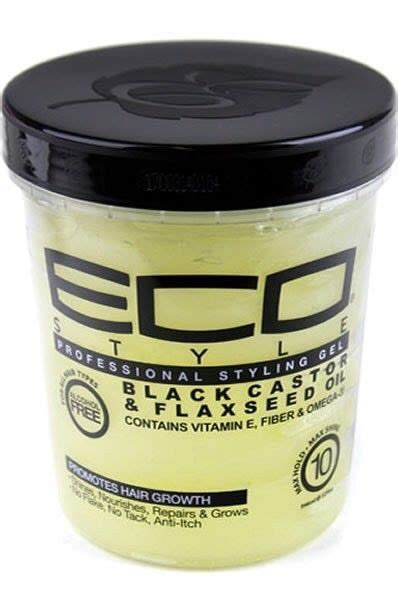 Eco Styling Gel 32oz Black Castor And Flaxseed Oil Janson Beauty