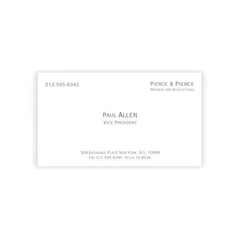 American Psycho Business Card Template