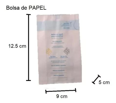 Bolsa De Papel Para Esterilizar 9x12 5x5cm C 100pz Meses sin interés