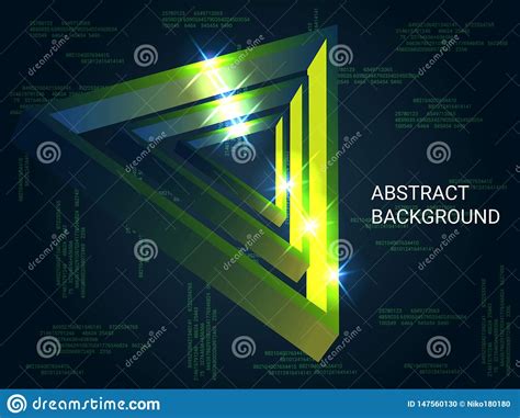 Los Tri Ngulos Geom Tricos Chispean En El Fondo Ilustraci N Del Vector