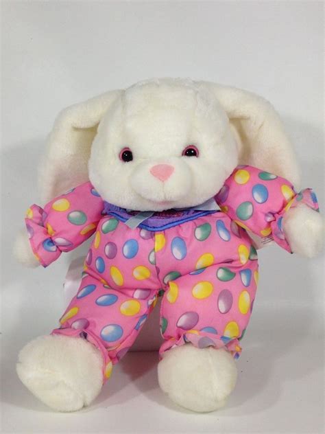 Bunny Tumbles Surprise Plush White Bunny Rabbit Stuffed Animal Toy Biz