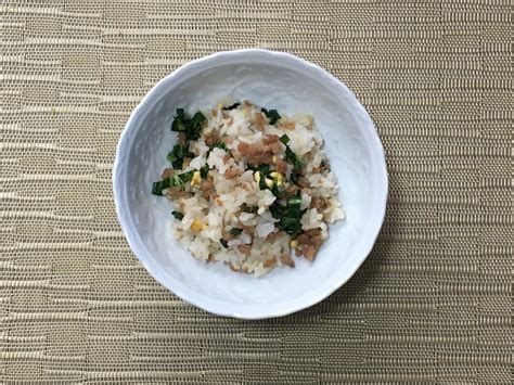 豚肉のそぼろと小松菜のチャーハン／離乳食完了期 ゆまむーママのハッピー子育て（離乳食・料理）