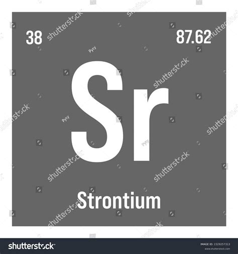 Strontium Sr Periodic Table Element With Name Royalty Free Stock Vector 2329257313