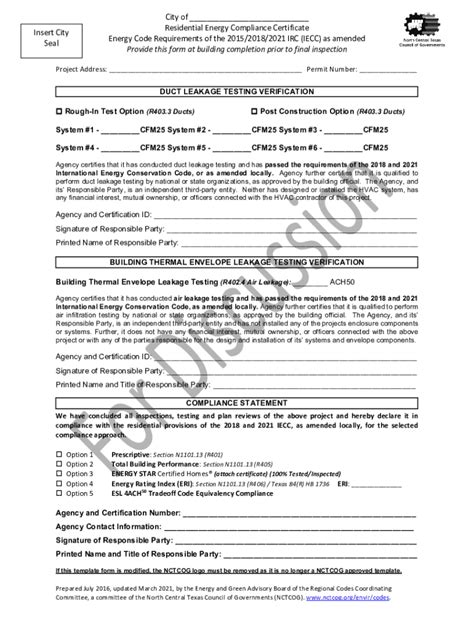 Fillable Online Blower Door And Duct Leakage Testing For Energy Code
