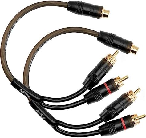 Install Link RCA Audio Cable For Subwoofer Or Stereo Cable Y Adapter 1