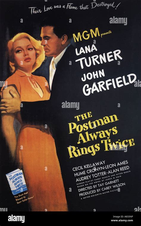 The Postman Always Rings Twice Poster For Mgm Film With Lana