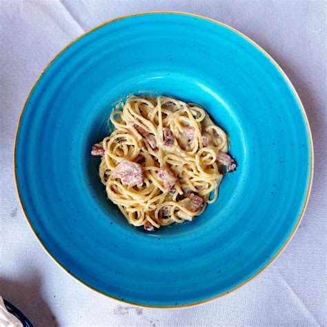 Spaghetti Carbonara Autentisk Og Klassisk Italiensk Pastaret Min