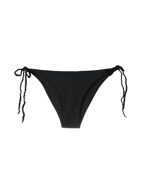 Toteme Black Bikini Bottom With Braided Ties