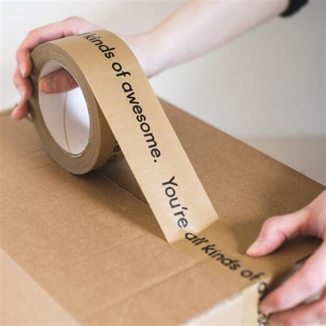 Eco Packaging Tape Eco Friendly Brown Kraft Tape 50mm X 50m Etsy