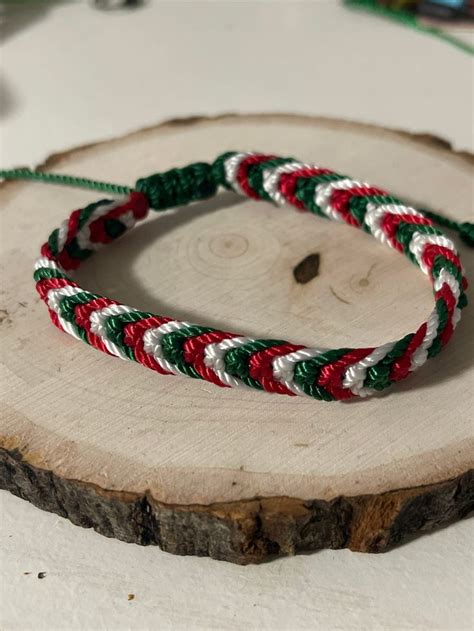 Mexico Bracelet Mexican Tricolor Brazalete Mexicano Etsy Diy