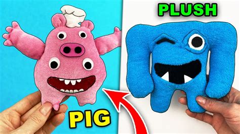 New Plushies Garten Of Banban 3 DIY Making CHEF PIGSTER Giant CYAN