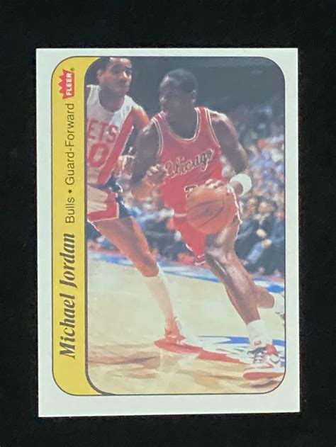 Lot Exmt Fleer Basketball Sticker Michael Jordan Rookie