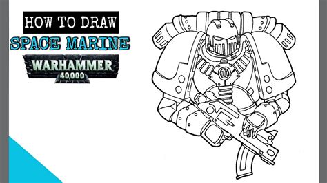 How To Draw A Space Marine Warhammer 40000 Darktide YouTube